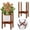 Brown, variant on Tozuoyouz Adjustable Wooden Plant Stand , Fits 9-13 Inch Heavy Duty Flower Pots Holder Corner Plants Flower Holders - Floor Single Plant Stands Indoor Outdoor For Corner Planter Outside Potted Plants