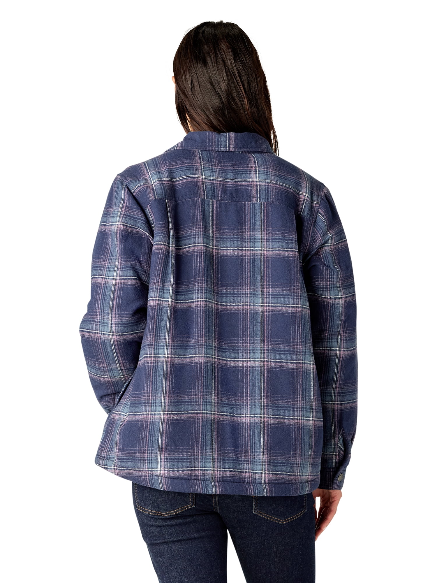Women's Sherpa Lined Flannel Shirt Jacket - image 3