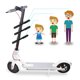 thumbnail image 3 of Manillar Manillar eléctrico para niños, barra de agarre ajustable con luces, Compatible con patinete eléctrico Xiaomi M365 Pro/ Pro2, 3 of 8