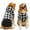 Black, variant on Dog Winter Sweatshirt with Hood and Pocket Pet Hoodies Plaid Pattern Pullover Cold Weather Dog Clothes Pet Apparel for Small Medium Large Dogs