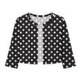 thumbnail image 4 of Gamivast Bolero Shrugs for Women Polka Dot 3/4 Sleeve Open Front Cropped Cardigan Lightweight Casual Dress Cover Up Vintage Style Tops for Spring Summer Vacation Wear, 4 of 6
