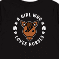 thumbnail image 4 of Inktastic A Girl Who Loves Horses Boys or Girls Long Sleeve Toddler T-Shirt, 4 of 5