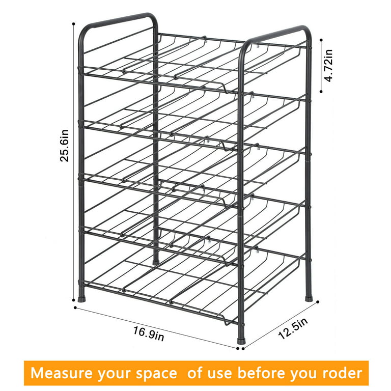 5 Tier Can Rack Organizer for Pantry Can Storage Dispenser Rack Holds up 60  Cans