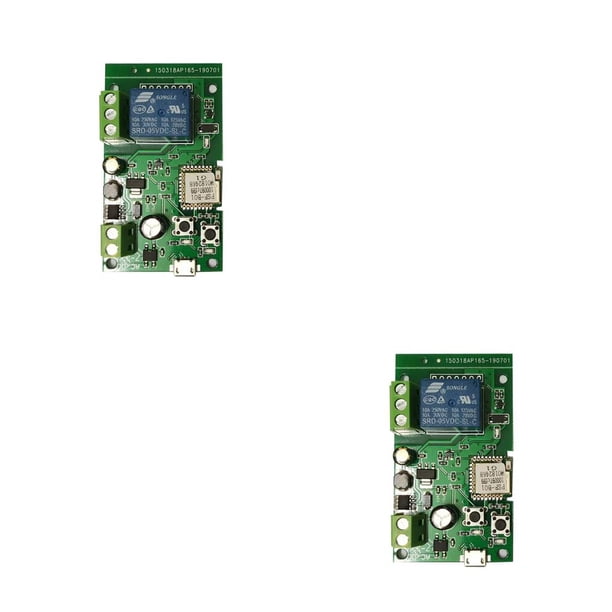 Sidaley ABS WiFi Relay Switch Module Remote Antiflaming IP44 Power Circuit Waterproof Board Supply Control Replacement Self-locking Se muestra como imagen 2piezas