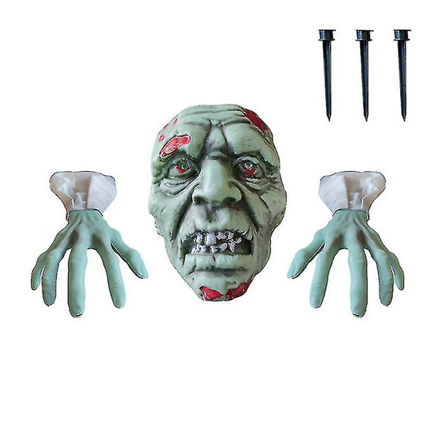 Estacas de esqueleto de Halloween, estatua de mano de esqueleto de terror, accesorios de decoración para Halloween
