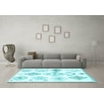 thumbnail image 3 of Ahgly Company Indoor Square Solid Light Blue Modern Area Rugs, 7' Square, 3 of 4