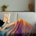 thumbnail image 3 of Ocean Soft Flannel Fleece Throw Blanket, Majestic Sunrise in Tranquil Sea Horizon Dawn Rays Clouds Water Reflection, Cozy Plush for Indoor and Outdoor Use, 50" x 70", Orange Purple Blue, by Ambesonne, 3 of 5