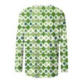 thumbnail image 4 of Staron Soldes de Liquidation T-Shirts de la Saint-Patrick pour Femmes Col Rond T-Shirts Graphiques Trèfle Irlandais Blouses Tops Tunique Bohème Décontractée Été Chemises Amples Décontractées, 4 of 5