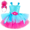 thumbnail image 2 of Disfraz de Poppy Trolls para niñas, conjunto de vestido con tutú para fiesta de cumpleaños, ropa de princesa Trolls World Tour, disfraces de Halloween para niños, 2 of 5