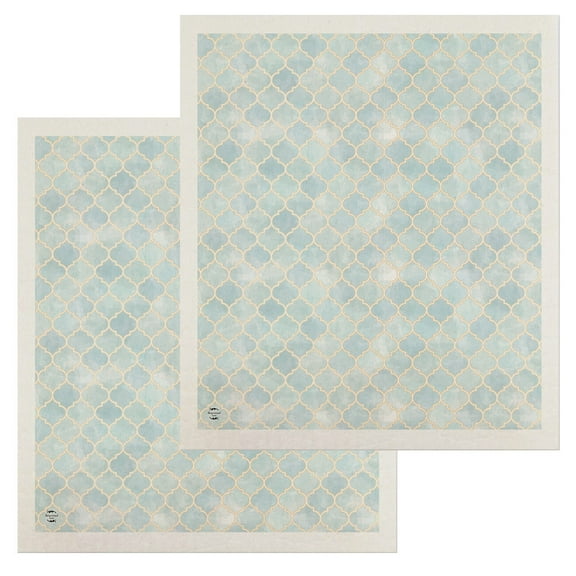 Briarwood Lane Blue Quatrefoil Swedish Dishcloth (2-pack)