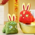 thumbnail image 4 of Rabbit Mascot Toy Good Resilience Full Filled Chinese Elements Tassel Pendant Embroidery Rabbit Plush Doll for Chinese New Year, 4 of 10
