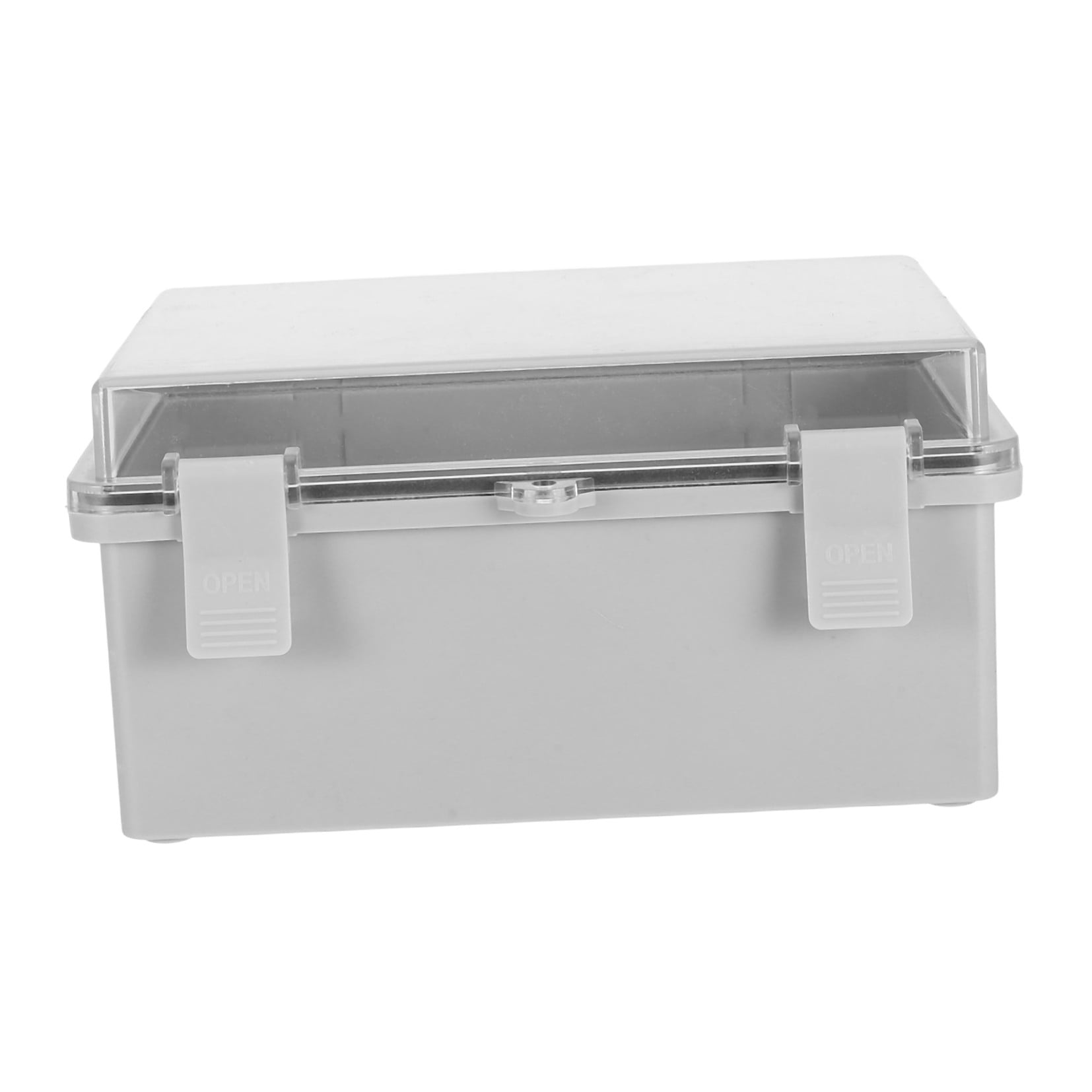 FRCOLOR Waterproof Electrical Junction Box Plastic Dustproof Outdoor Project Enclosure With Hinged Shell And Mounting Plates