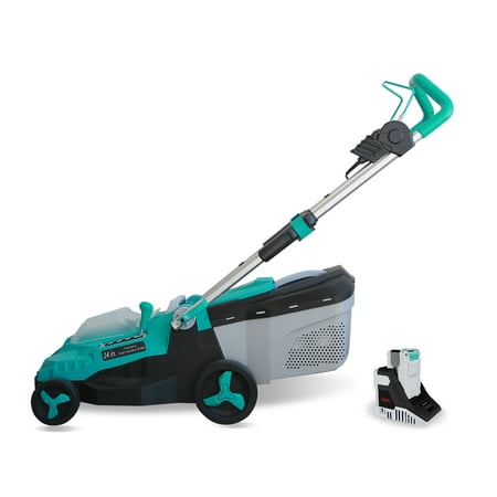 Realm 14-Inch 40V Lithium-Ion Cordless Lawn Mower, 4.0 AH Battery Included