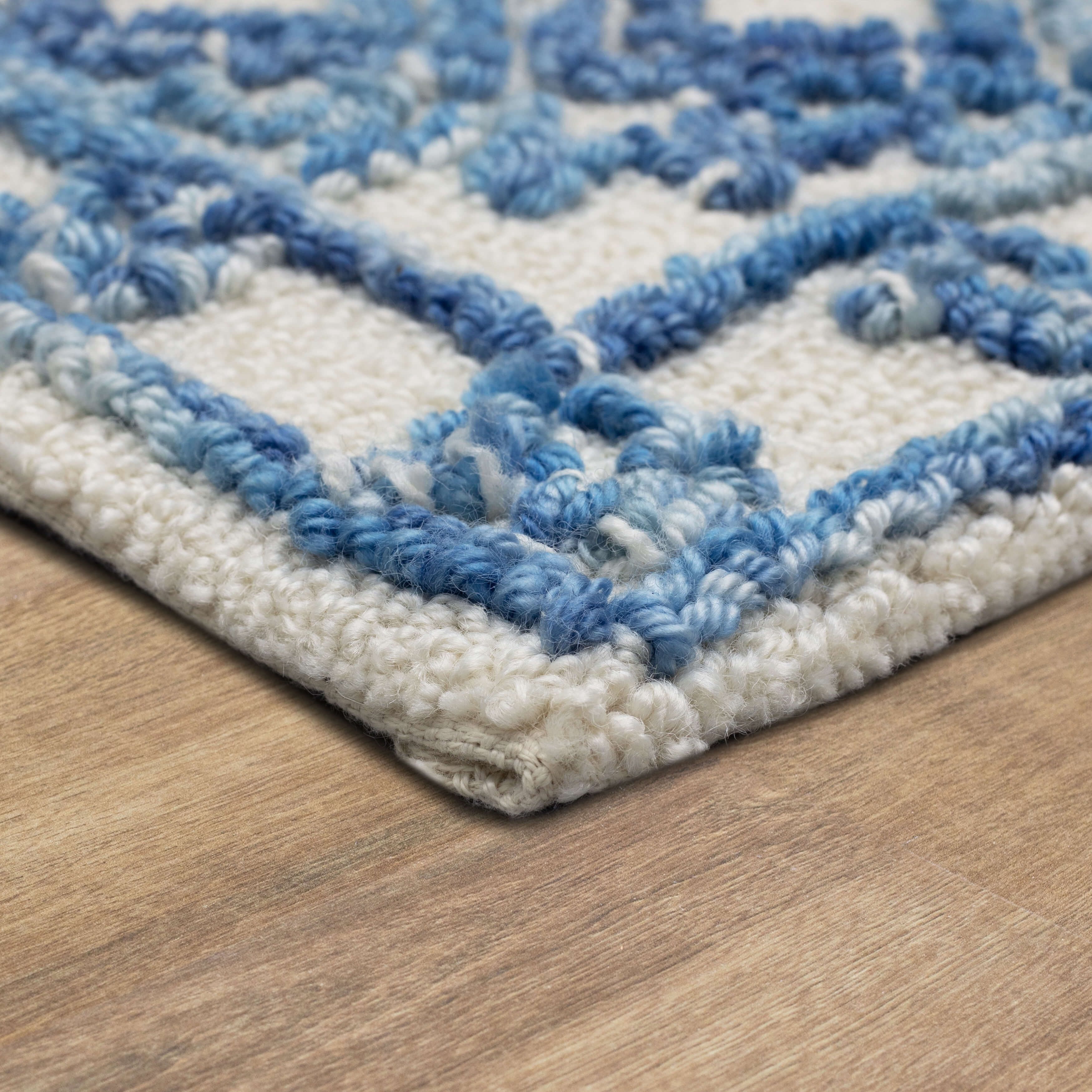 Mohawk Home Kids Collection Geometric Nomad Low Pile Stain/Fade Resistant Non-Skid Area Rug, Blue, 4' x 6'