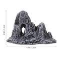 thumbnail image 2 of BEADCEST Ornement de Jardin Mini Rocaille Ciment Composite Noir Décoration Micro Paysage 1 PCS, 2 of 5