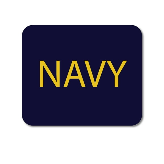 DistinctInk Mouse Pad - 1/4" Foam Rubber - Yellow Navy