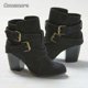 thumbnail image 5 of Maogu, zapatos informales con hebilla para mujer, botas cortas Chelsea para mujer, calzado de otoño con tacón grueso, botines Vintage de tacón alto para mujer 2024, 5 of 5