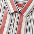 thumbnail image 6 of ZRGHAOYLQ Mens Striped Shirts Big and Tall Short Sleeve T Shirts Regular Fit Button Down Hawaiian Shirt Lightweight Open Front Casual Shirts for Men, 6 of 7