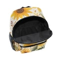 thumbnail image 6 of FORMRS School Backpack with Front Zippered Pocket 12" Elementary Student Travel Daypack, Beige Sunflowers, 6 of 6