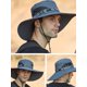 thumbnail image 3 of Sombrero para el sol anti-uv transpirable para hombres y mujeres, protector solar de verano para exteriores con ala grande, gris oscuro, 3 of 5
