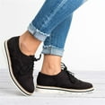 thumbnail image 7 of asdoklhq Womens Casual Shoes,Women Winter Lace Up Flock Casual Ankle Fretwork Heels Women's Casual Shoes, 7 of 7