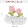 thumbnail image 2 of GOOHOCHY Ceramic Dish With Double Floral Design Self Draining Holder For Bathroom Laundry Easy To Clean, 2 of 8