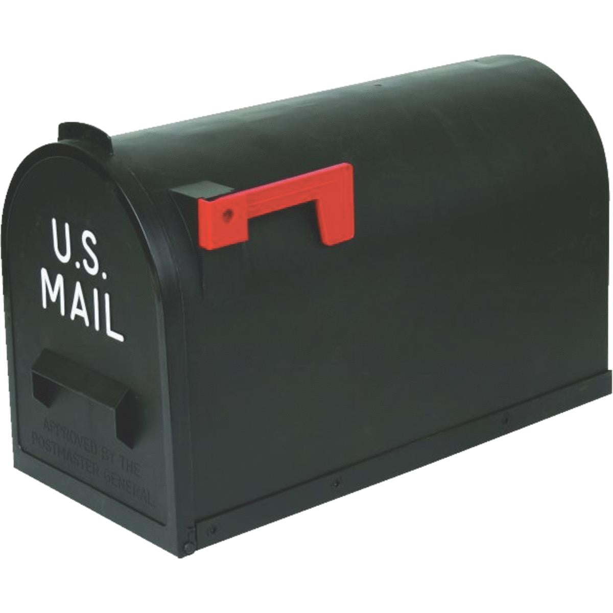Flambeau No. 2 Black Plastic Rural Post Mount Mailbox TR7001 Walmart
