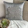 thumbnail image 5 of Pillow Cover, 22x22 inch (55x55 cm) Throw Pillow Covers, Silver Throw Pillows Cover Couch, Beaded Tree Pillow Cases, Art Silk Square Pillows Cover, Floral - The Silver Tree, 5 of 12