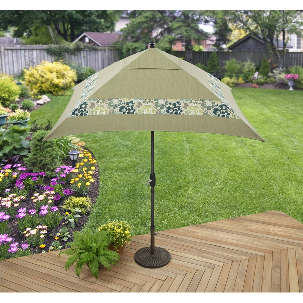 Better Homes and Gardens 9' Jade Avenue Outdoor Umbrella with Crank