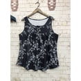 thumbnail image 5 of Women Summer Tank Tops Sleeveless Loose Fit Henley Button Down to Wear with Leggings Casual Pleated Blouse Black XXXL, 5 of 7