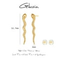 thumbnail image 2 of GDCOIN Snake Earrings 14K Gold Plated Small Simple Everyday Jewelry for Women, 2 of 6