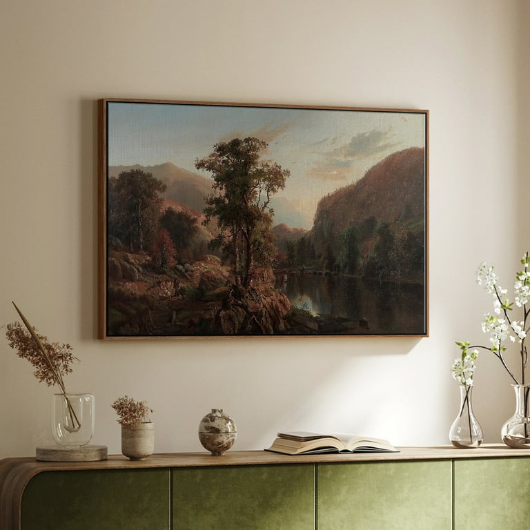 Vintage Landscape-CCCXXX By Wexford Home Framed in Walnut Wood