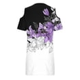 thumbnail image 6 of Cold Shoulder Dresses for Women Boho Floral Print Mini Dress Elegant Classy Business Sundress Casual Work Fashion Trendy Outfits V Neck Short Dresses 2026 Summer Beach Vacation Outfits, 6 of 6