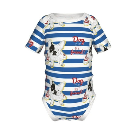 

Gaeub Bulldog Friend Print Infant Climbing Onesie Toddler Outfit Newborn Baby Bodysuit Baby Boy Girl Clothes -6 Months