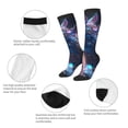 thumbnail image 3 of KLL Crystal Pattern White Horse Print Cool Socks Men's Women's Crew Socks Funny Crazy Novelty Stockings, 3 of 6