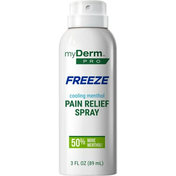 myDerm PRO Freeze Spray, 3 oz Maximum Strength 15.75 Menthol