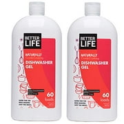 Better Life Natural Dishwasher Gel Detergent, 30 Fl Oz, Pack of 2