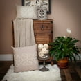 thumbnail image 2 of Parkland Collection Alma 67x52" Herringbone Cotton Throw Blanket in Brown, 2 of 5