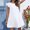 White, variant on Women's Short Sleeved Nightdress, Nightgowns for Women, Maternity Print V Neck Short Sleeve Soft Comfortable Lightweight Sleepwear Nightgowns for Ladies White, XXXL