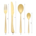 thumbnail image 2 of REGALWOVEN 4 Piece Silverware Set with Serving Utensils, Stainless Steel Flatware, Mirror Polished Cutlery Set for Kitchen Eating Tableware Gold 4, 2 of 6