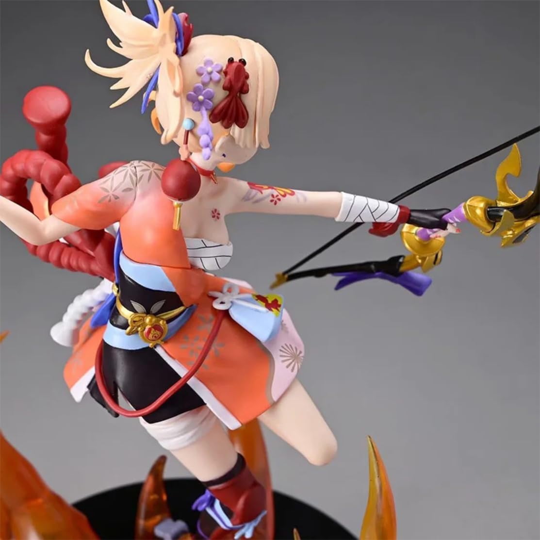 New Genshin Impact Yoimiya (combat Ver) Character Anime Model Statue Action Figures Desktop Ornament Popular Decorations Fan Souvenirs Creative Gift Collectable