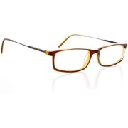 Womens Optical Eyewear - Rectangle Shape, Plastic Full Rim, Amber
