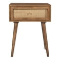 thumbnail image 2 of Pemberly Row Modern Solid Wood One-Drawer Nightstand in Walnut, 2 of 5