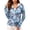 Blue, variant on USA 250th Anniversary Graphic Hoodie for Women - Artistic Stars and Stripes Splash Print Sun Jacket with Pockets, Full Zip Long Sleeve Athletic Cover Up for Summer Navy XL