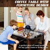 Barrington 42" Furniture Foosball Soccer Coffee Table, Brown