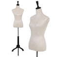 thumbnail image 2 of 59-67 Inch Female Mannequin, Torso Sewing Mannequin Dress Form Mannequin Body Adjustable Dress Mannequin with Stand Wood Base for Sewing Counter Window Display (Beige), 2 of 15