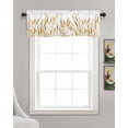 thumbnail image 3 of Golden Wheat Linen Curtain Valance for Bedroom/Bathroom/Kitchen/Office/Living/Dining Room Window,Retro Summer Fall Harvest Crops Botanical Pocket Topper Drapes Decorative Cafe Drapery Panel 54"x18", 3 of 6