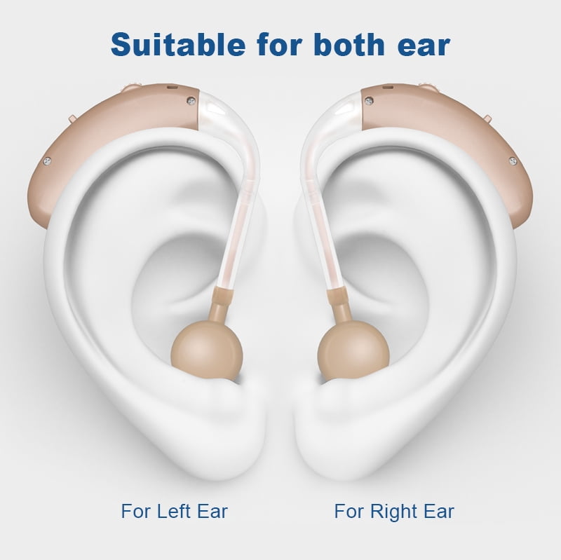 AuyeeSnc CIC Rechargeable Hearing Aid with Earbuds - US Chip, Auto On/Off, 3 Modes, 5 Volumes, 60+Hr Battery, Ergonomic Invisible Design