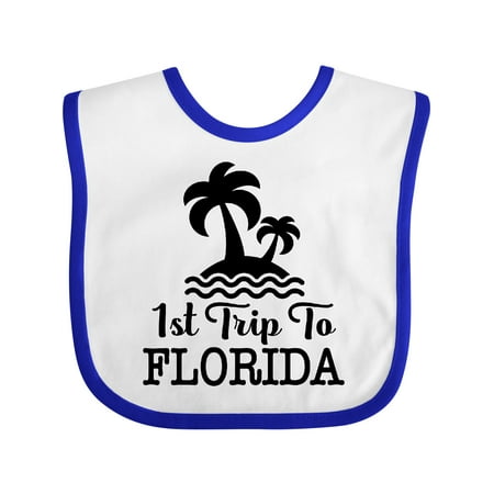 

Inktastic First Trip to Florida Vacation Gift Baby Boy or Baby Girl Bib