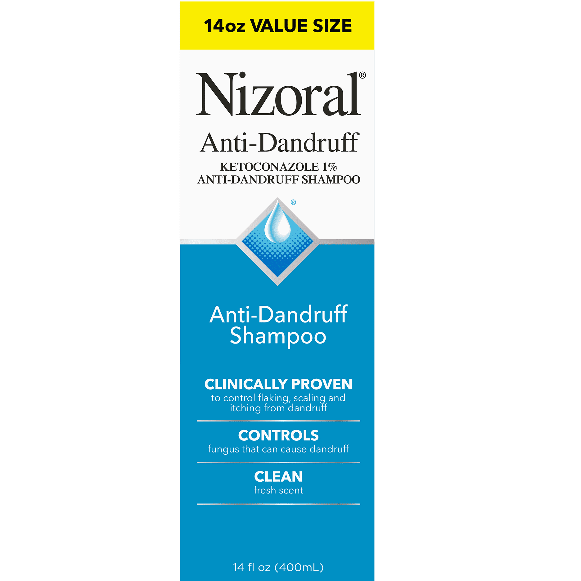 Nizoral A-D Anti-Dandruff Shampoo, Value Size, 14 fl oz